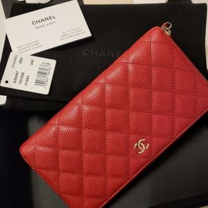Chanel zip around wallet